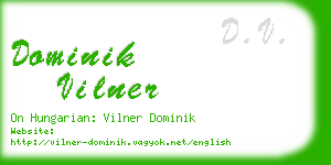 dominik vilner business card